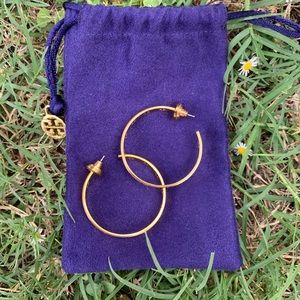 AUTHENTIC Tory Burch hoop earrings